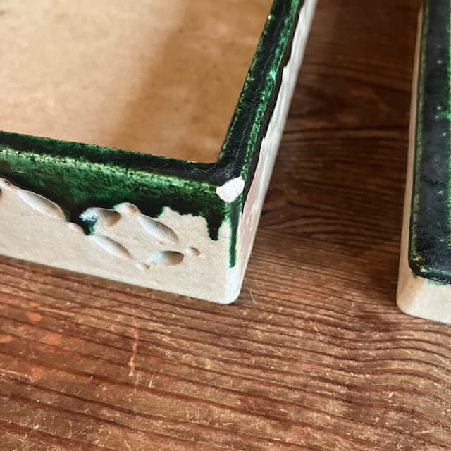 江戸後期 松齋 織部 透かし お重 器 古織部 皿 骨董 アンティーク 古道具