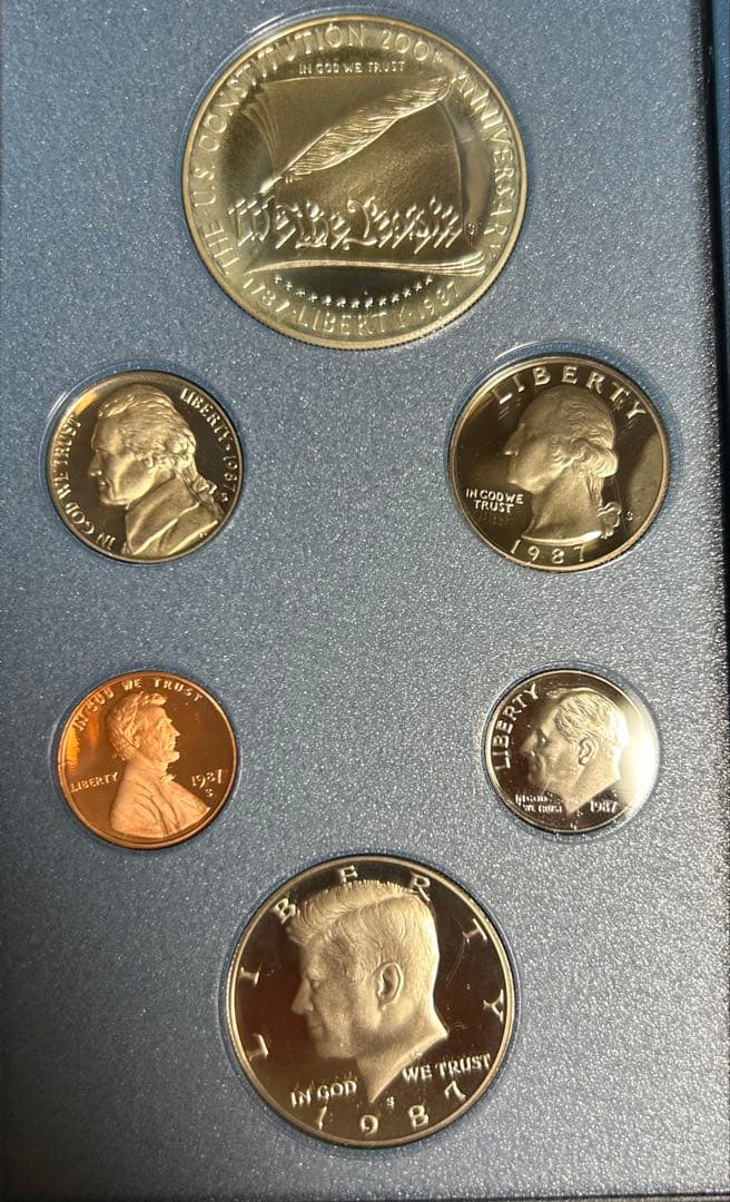 [1987年] アメリカプレステージ プルーフセット 鑑定書付き 本物保証