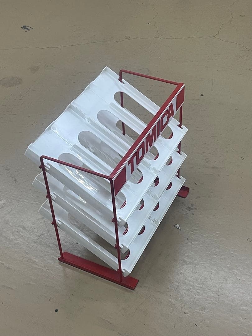 TOMICA トミカ店頭用　什器 3段 ホワイト/レッド 非売品