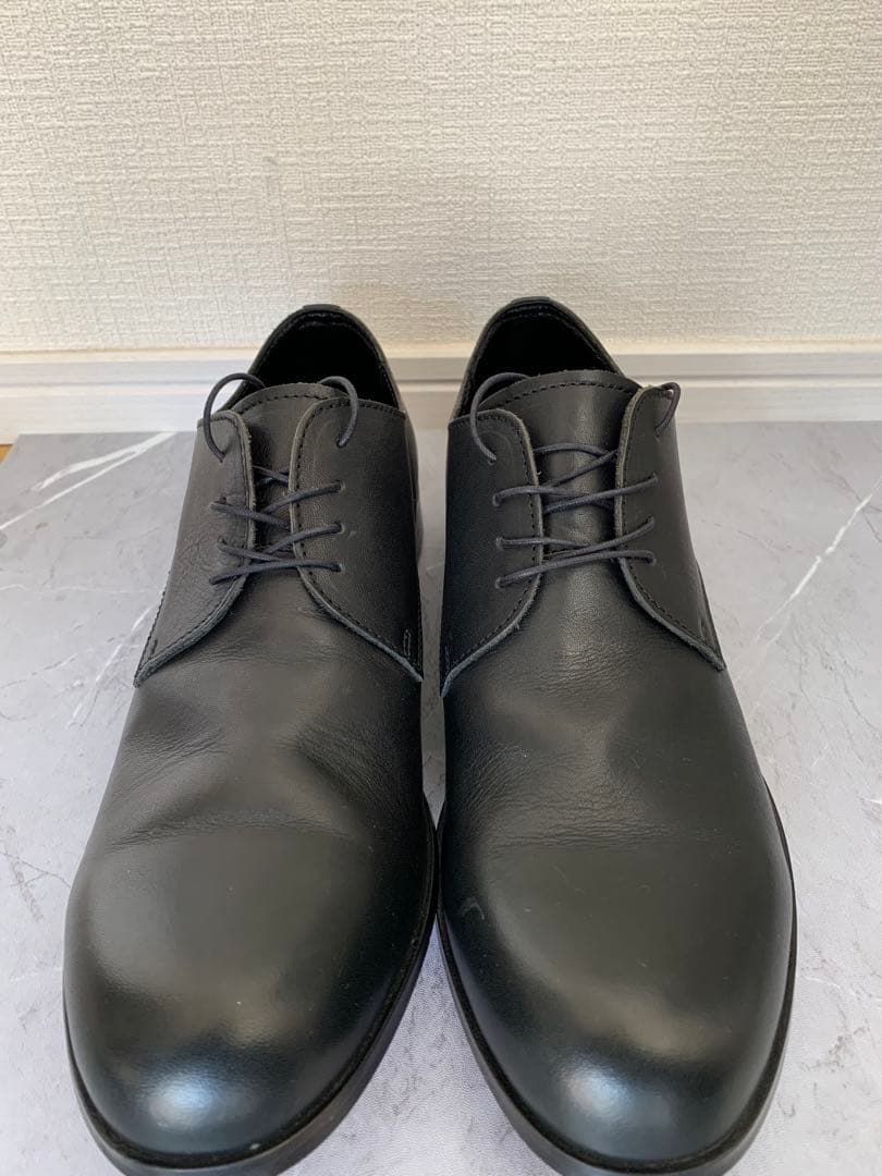 PADRONE ブラックレザードレスシューズ