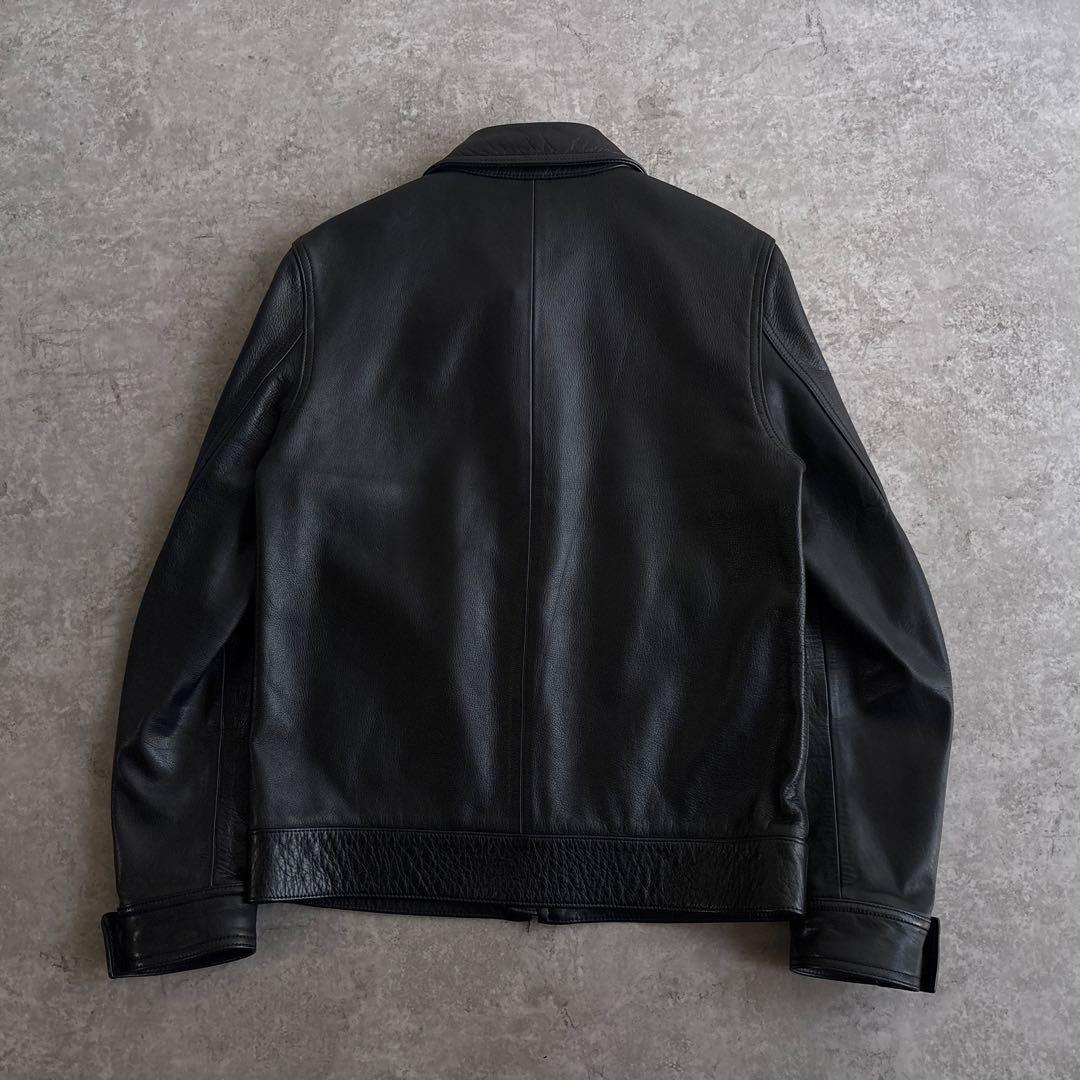 未使用級■WACKO MARIA【M】本革 レザージャケット ドット 総裏 黒