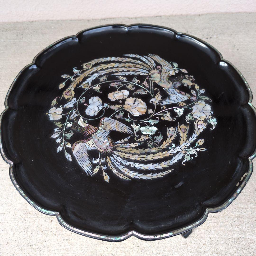 李朝家具　鳳凰螺鈿　李朝膳　ソバン　螺鈿　　膳　骨董　朝鮮美術　アンティーク