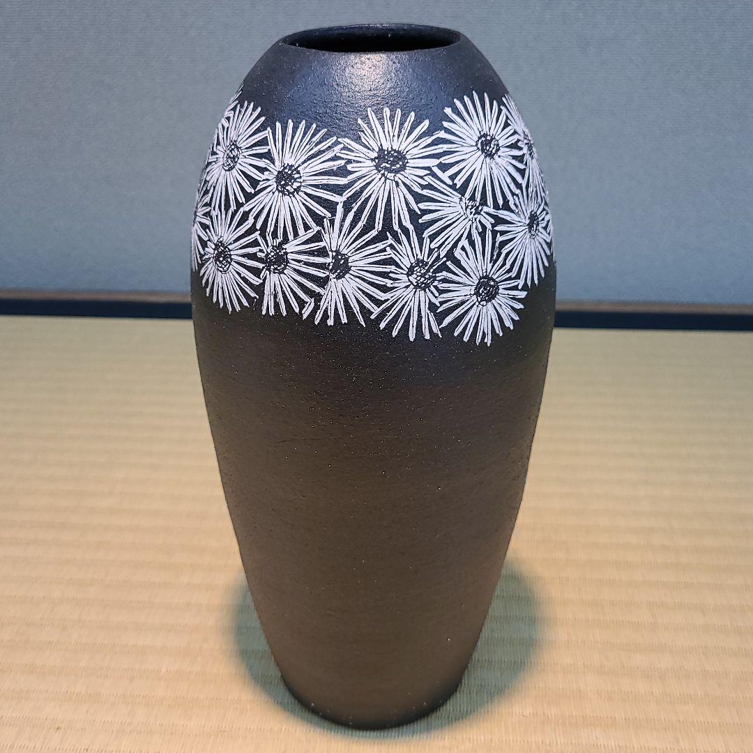 信楽焼 谷野明夫作 花瓶 高さ8.5寸（約26cm） 共箱 本物保証