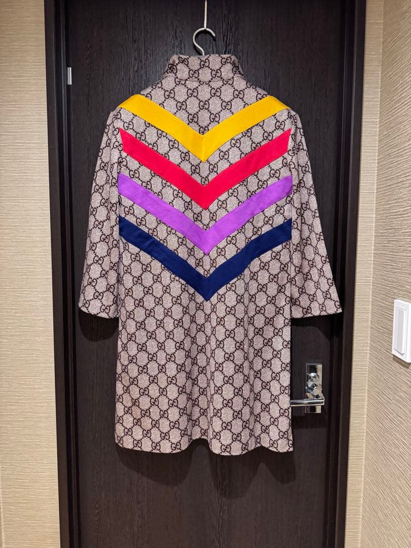 Gucci カラーブロック ジップアップポロシャツ