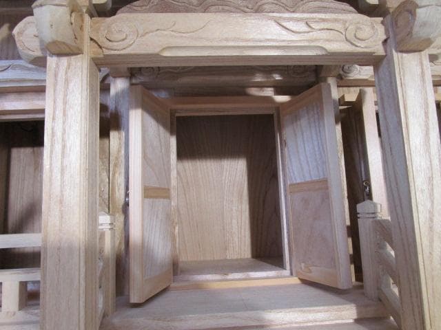 手作り神明造り神社（模型）匠の技　神社仏閣　木製　桐