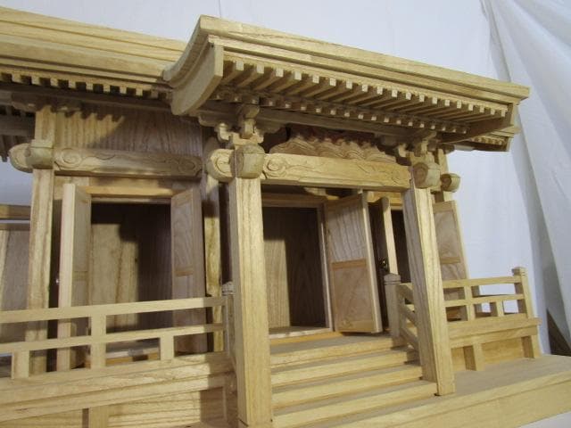 手作り神明造り神社（模型）匠の技　神社仏閣　木製　桐