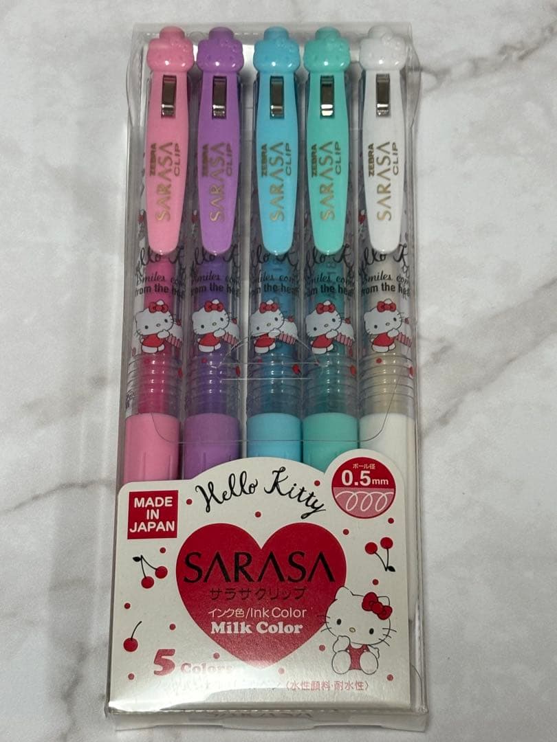 サラサクリップ ハローキティ ボールペン ミルクカラー 5色セット