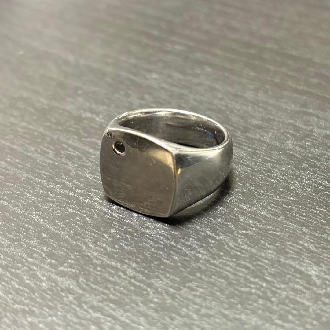 【最安値・レア】トムウッド　クッションリング　ブラックスピネル　14号