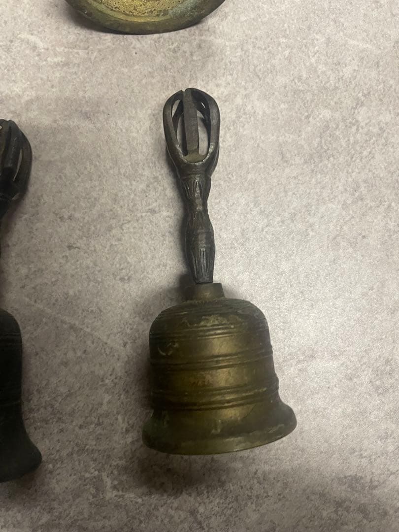 五鈷鈴　金剛鈴　持鈴　法器　5個　まとめて　骨董　古美術　アンティーク