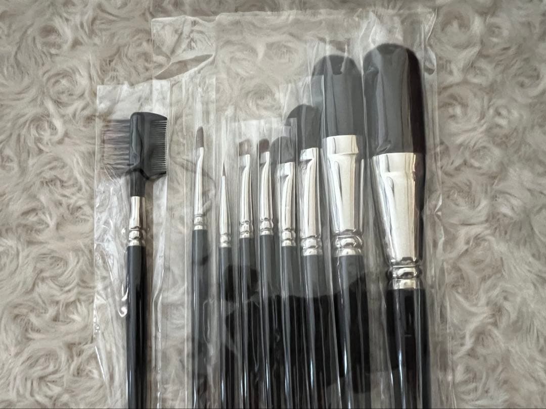 熊野筆　文宏堂　KBシリーズ　メイクブラシセット〈9本セット〉灰リス※