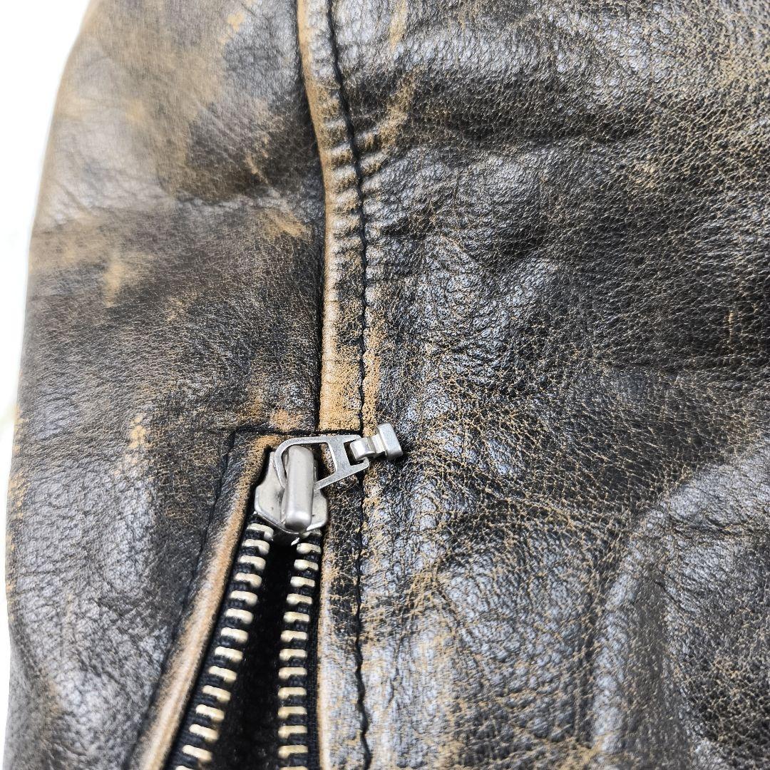 ✨美品✨ R.B.C アールビーシー シングルライダースジャケット レザー 茶色