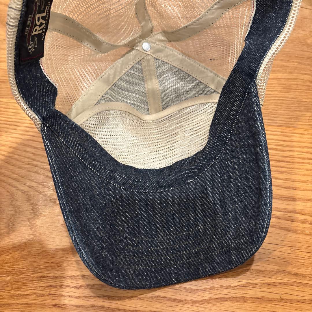 美品RRLダブルアールエル　Denim Trucker Cap　キャップ
