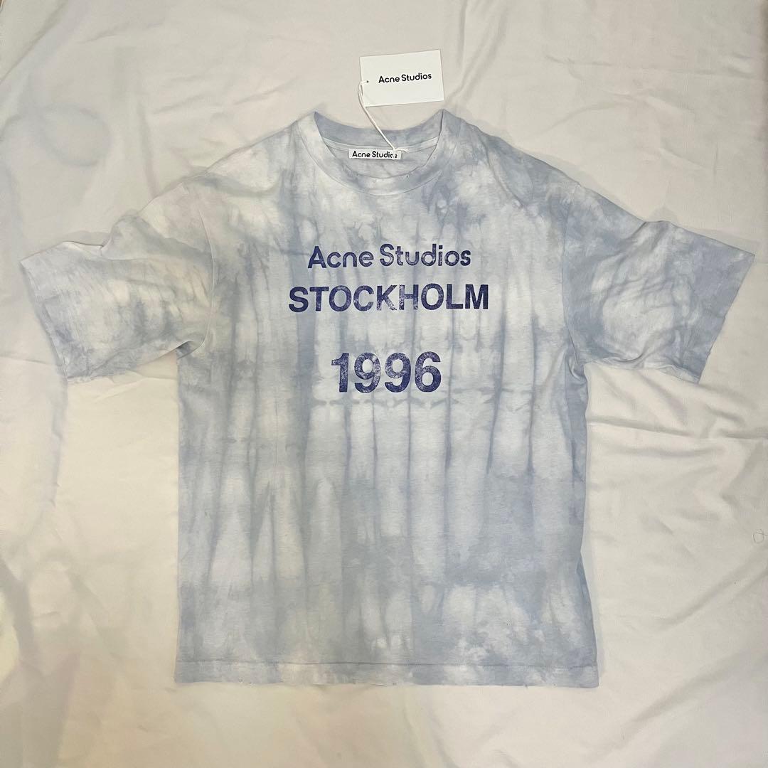 Acne Studios ロゴプリントタイダイダメージTシャツ