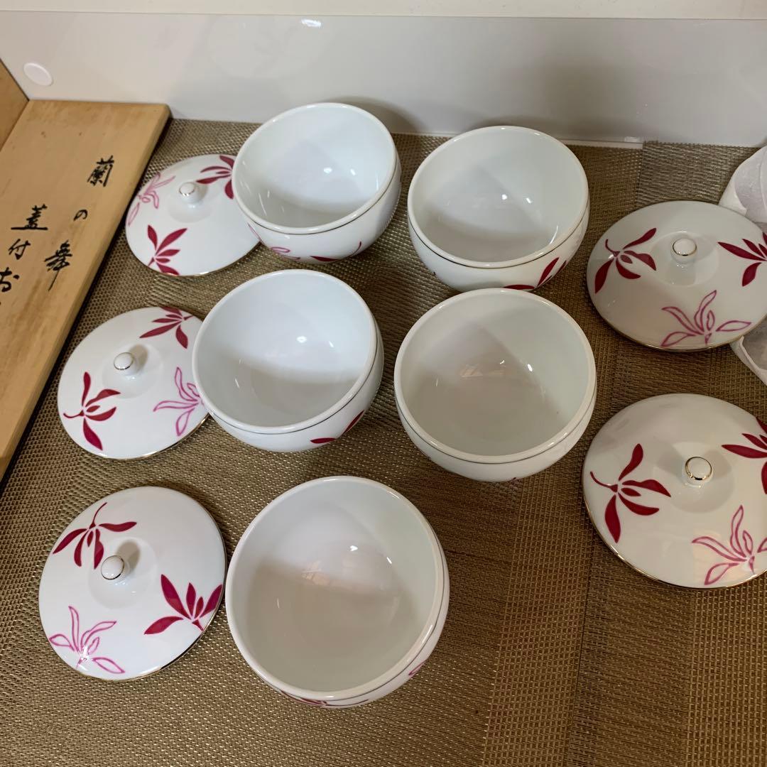 たち吉 蘭の舞　お茶呑茶碗 5客セット