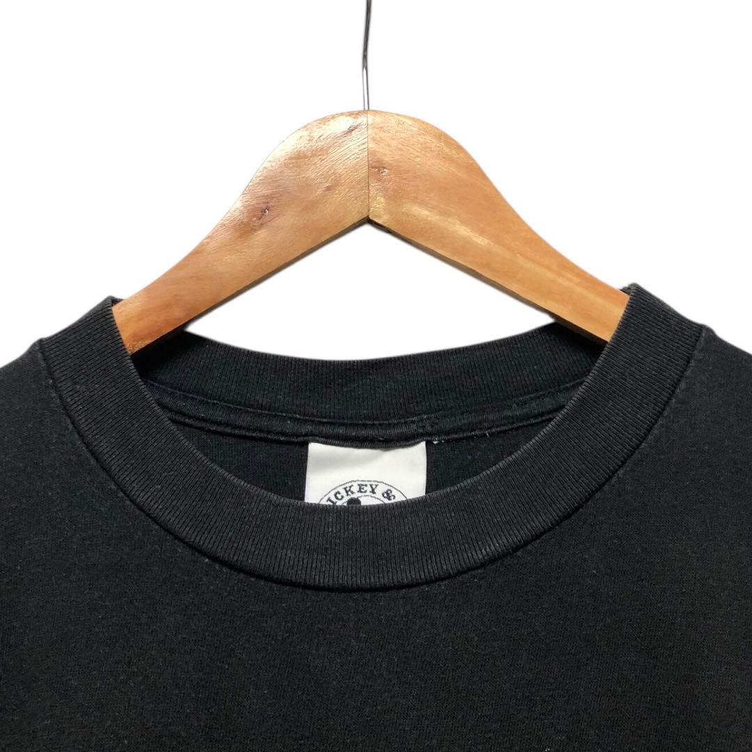 K*.様 90s お座りミッキー 青パン 両面 Tシャツ one size