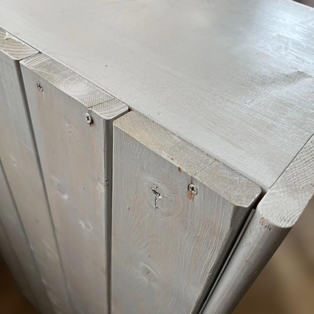 最終価格！アンティーク風に作ったブルーグレーの棚