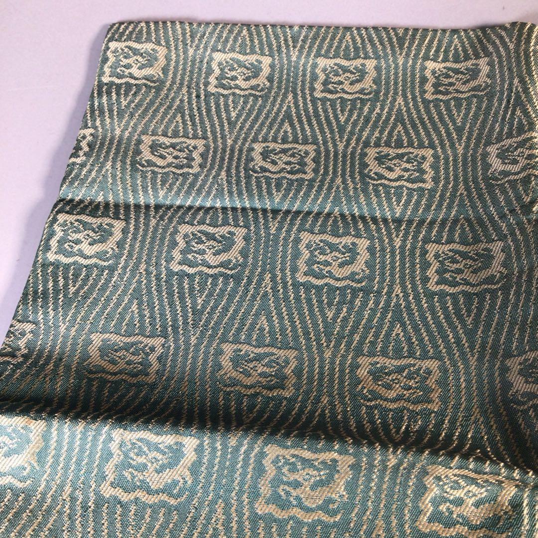 Ｍ４５３　帛紗　『袋師　土田友湖作』『即中斎　箱書』『龍文』『緞子袱紗』　共箱