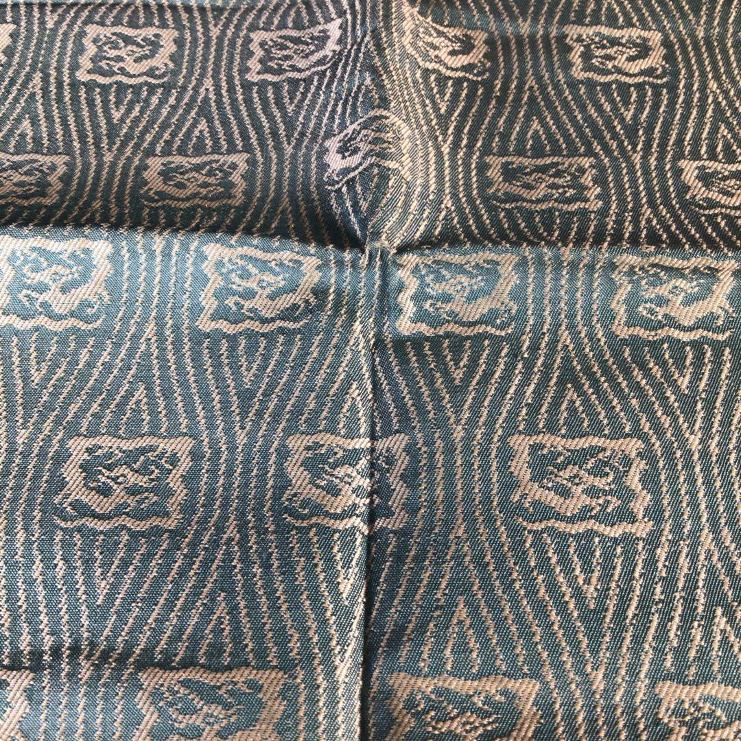 Ｍ４５３　帛紗　『袋師　土田友湖作』『即中斎　箱書』『龍文』『緞子袱紗』　共箱