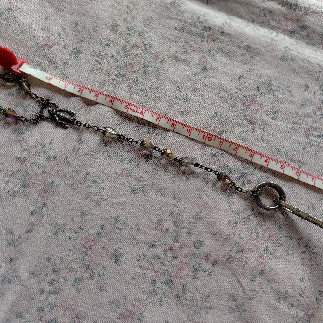 ルーペ付き　アンティークロザリオネックレス　匿名配送