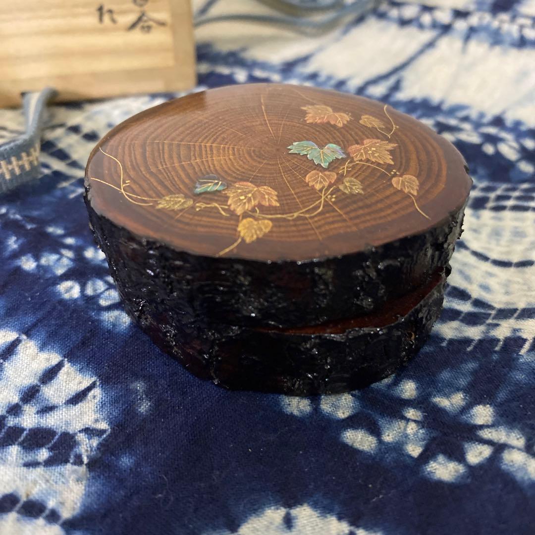 宗哲　蔦蒔絵香合　茶道具