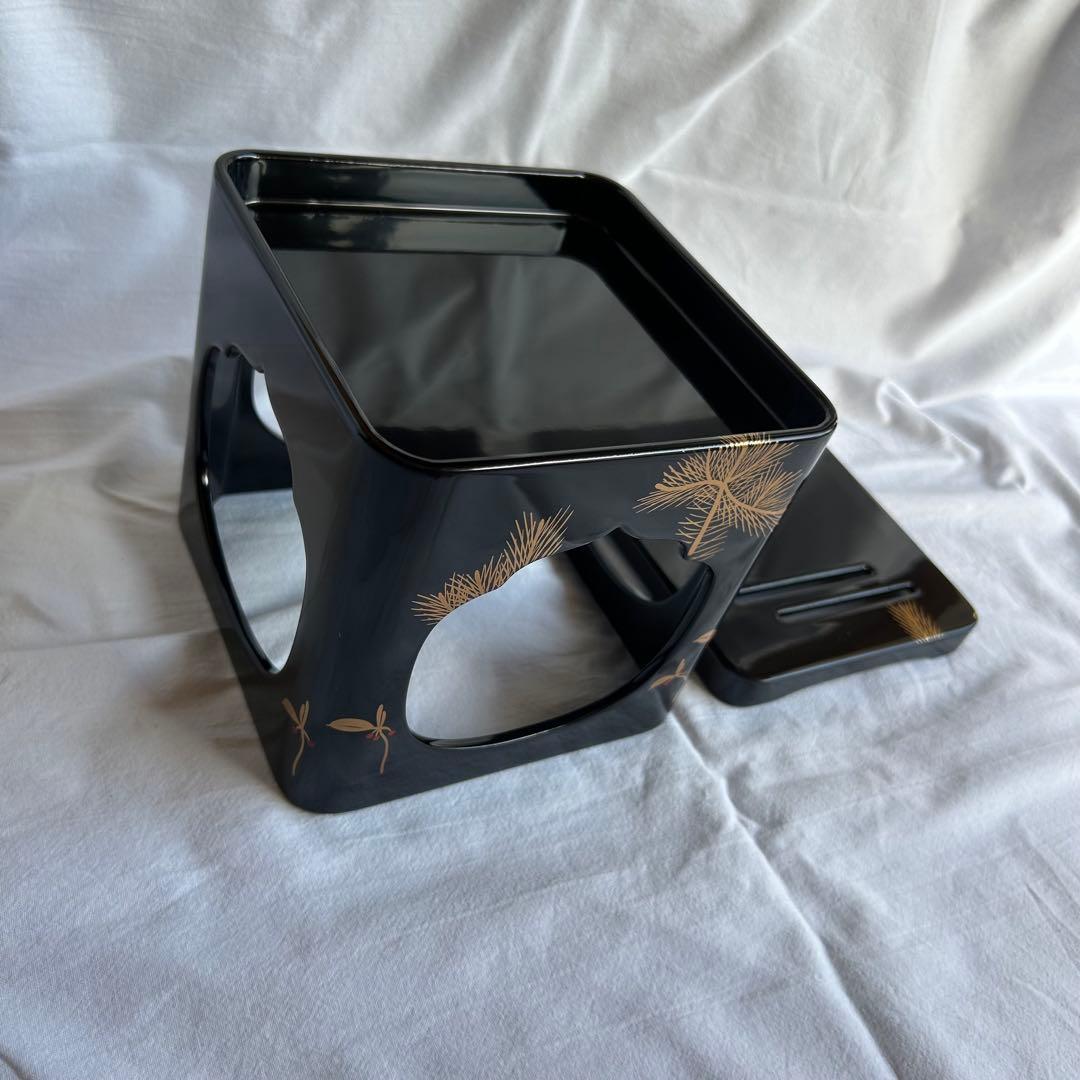 お屠蘇セット　おとそ　御屠蘇器　黒 木製 漆塗り