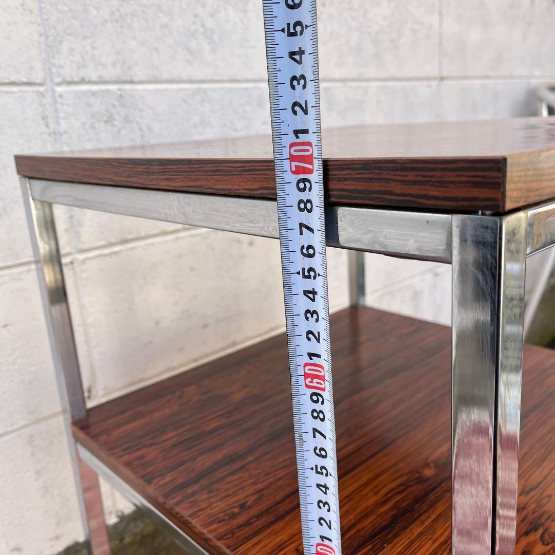 廃盤 KOKUYO コクヨ ◾️木調天板 レトロモダン サイドテーブル 2段