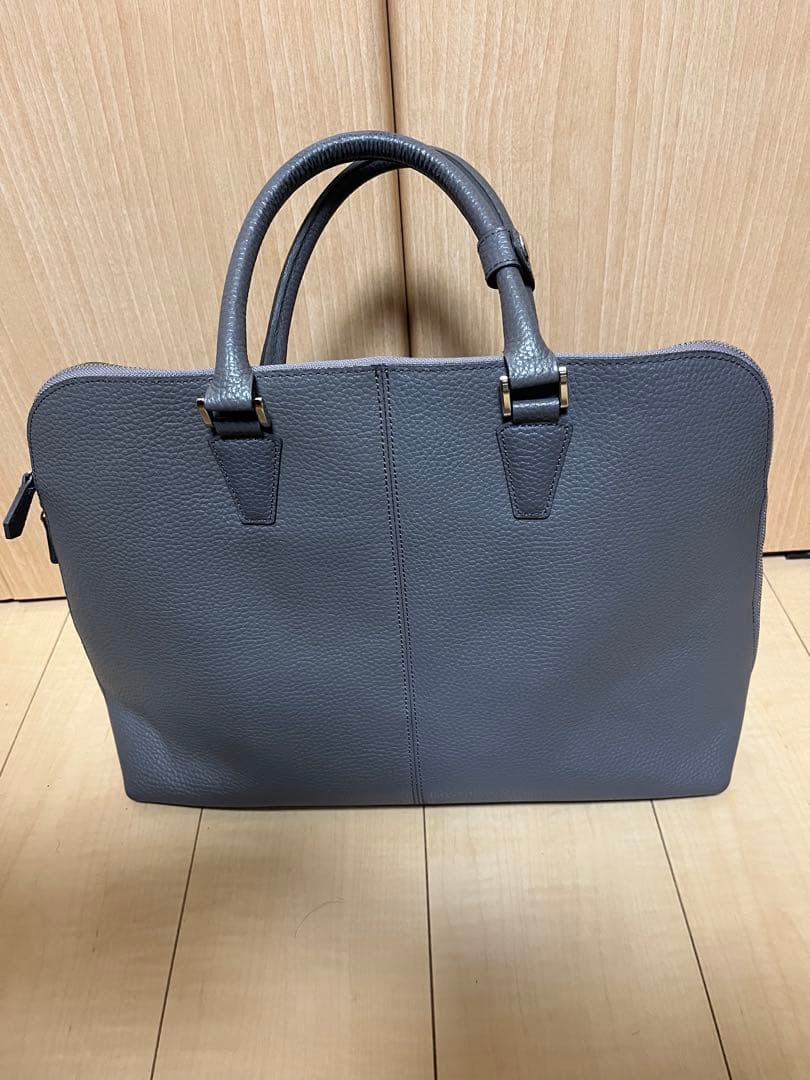 ユナイテッドアローズ ラウンドブリーフケース 牛革 グレー