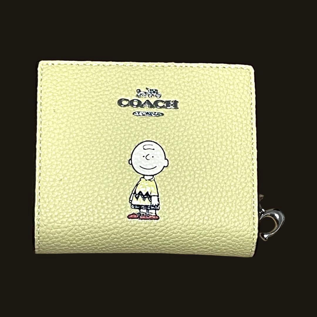コーチ　スヌーピー　二つ折り財布　チャーリーブラウン
