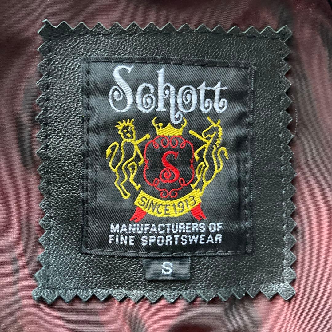 希少・極美品　ショット　羊革　パデッドトラッカージャケット シングルライダース