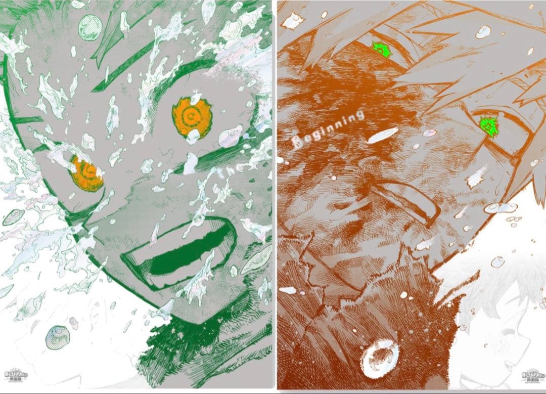 ふ*ぶ様 ヒロアカ 原画展 A2アートポスター2枚セット　The Beginni