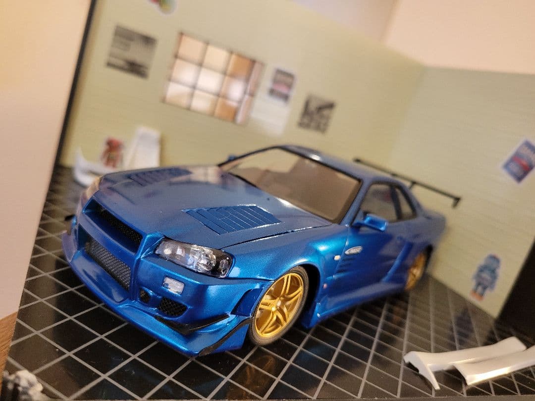 スカイライン　プラモデル完成品