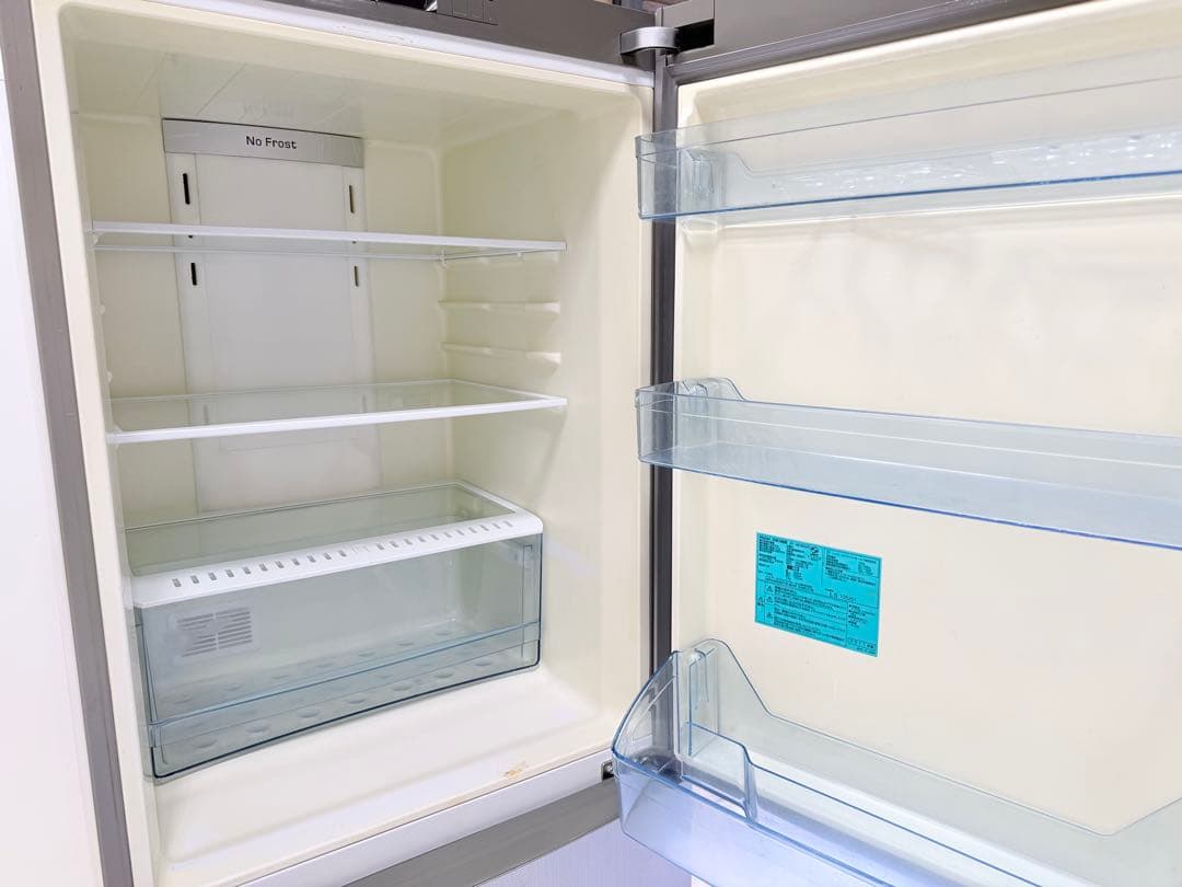 シルバー 2ドア冷蔵庫　Haier +冷凍冷咸庫+JR-NF305AR