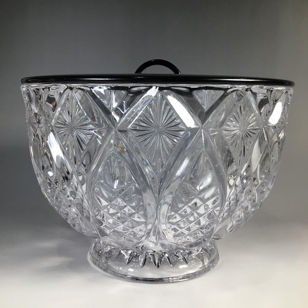 Ｍ９２７　水指　『水崎長寿造』『義山水指』　共箱　茶道具　ガラス工芸