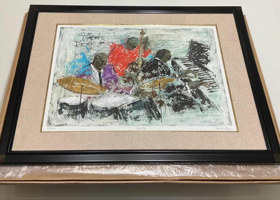 絵画・額縁・版画・津田耕・新品未使用・JAZZ・Excite・美術品・インテリア