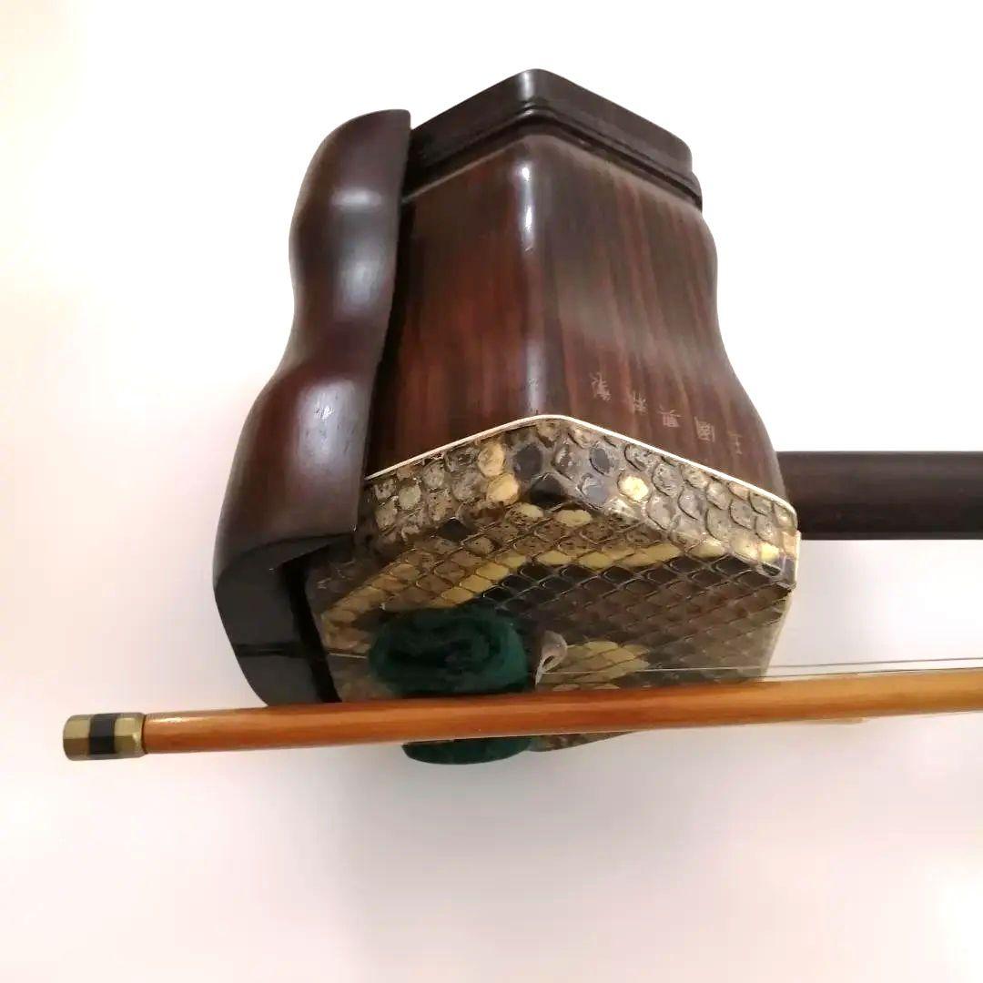 二胡　中国弦楽器　民族楽器　蛇革　ソフトケース付