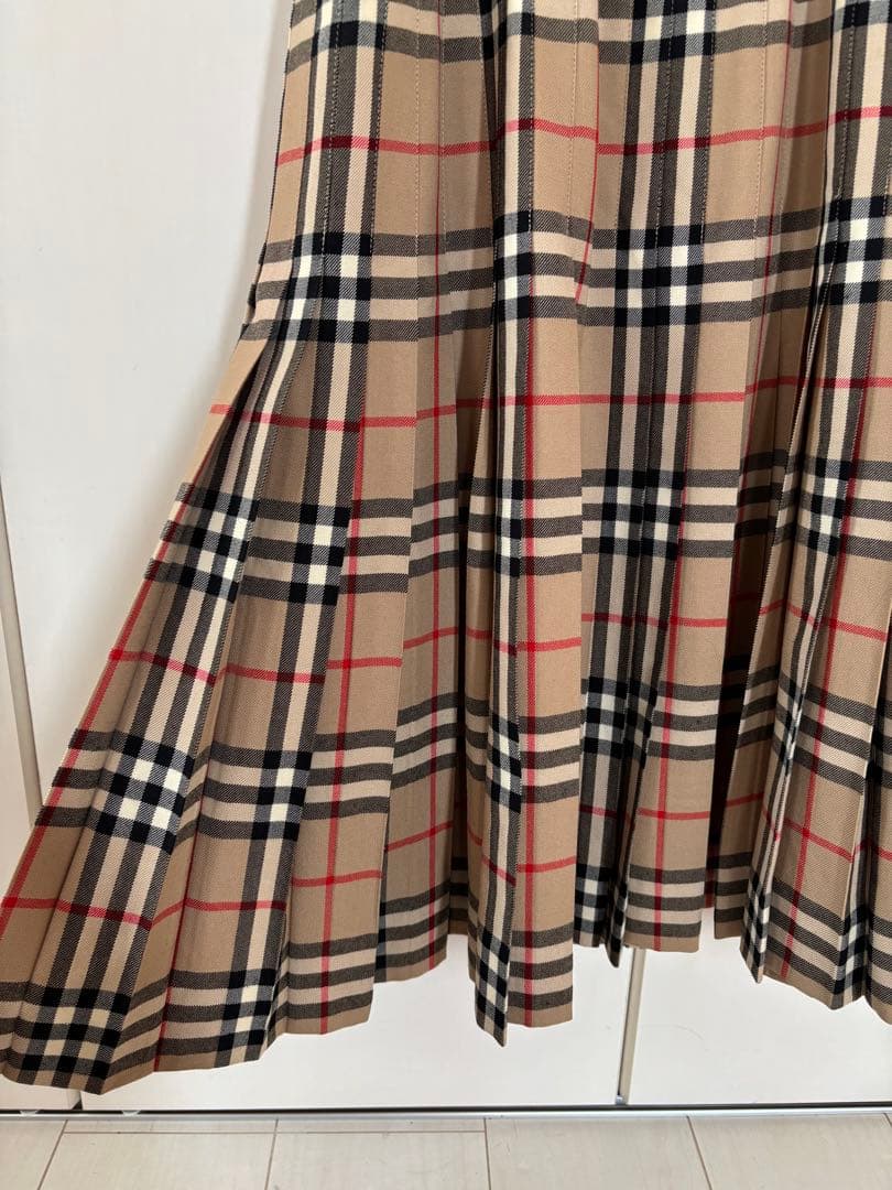 BURBERRY バーバリー 巻きスカート プリーツ膝下