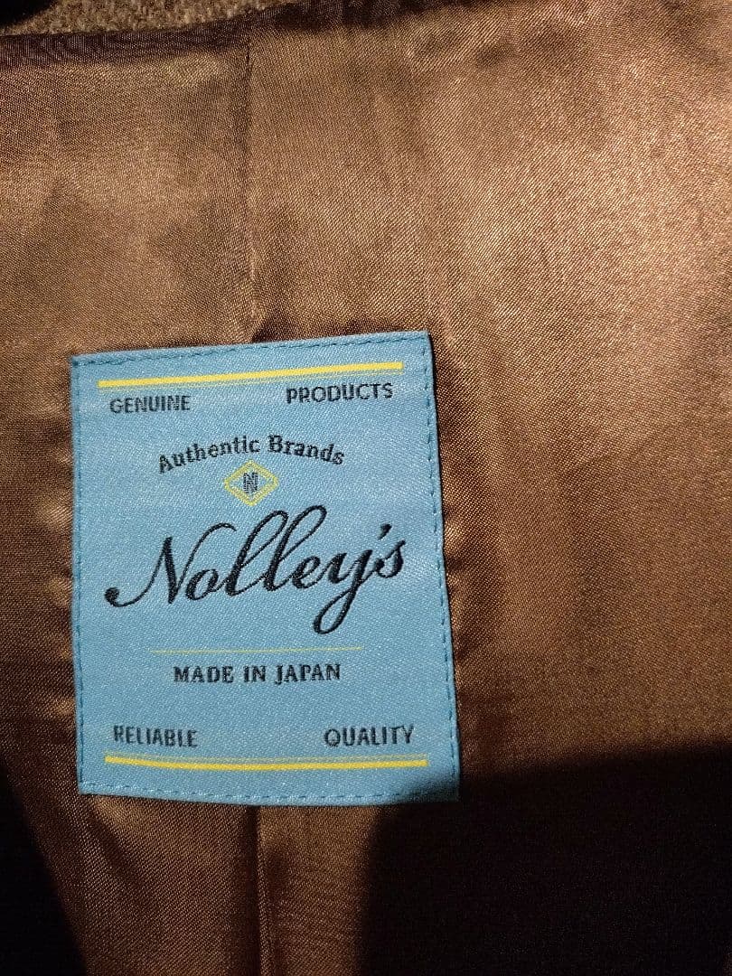 NOLLEYS ヘリンボーン チェスターコート＆ブルーマフラー付き