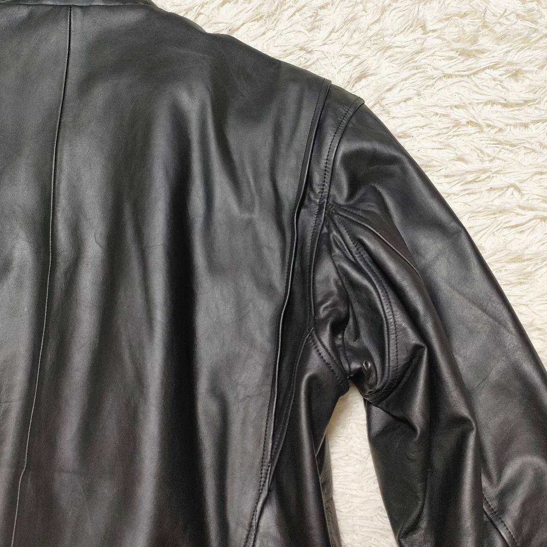 【希少サイズ5L】Haruf　シングルライダースジャケット　ライナー付き　馬革