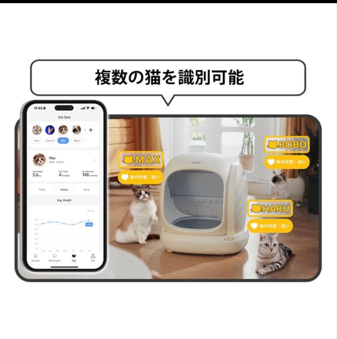 UBPET C20 自動猫トイレ ホワイト