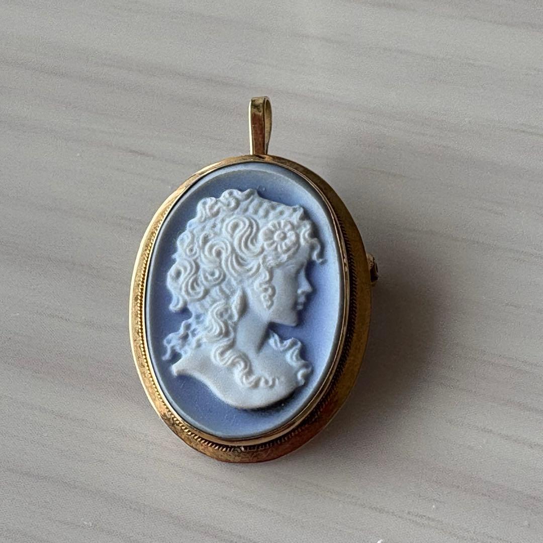 18金カメオブローチ