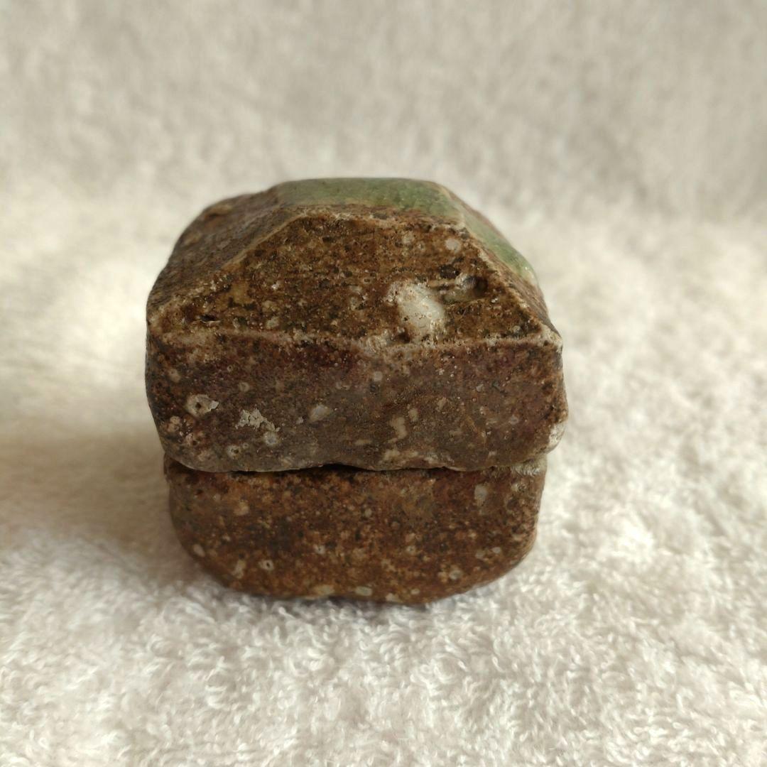 茶道具　香合　辻堂　しがらき焼　時代　共箱