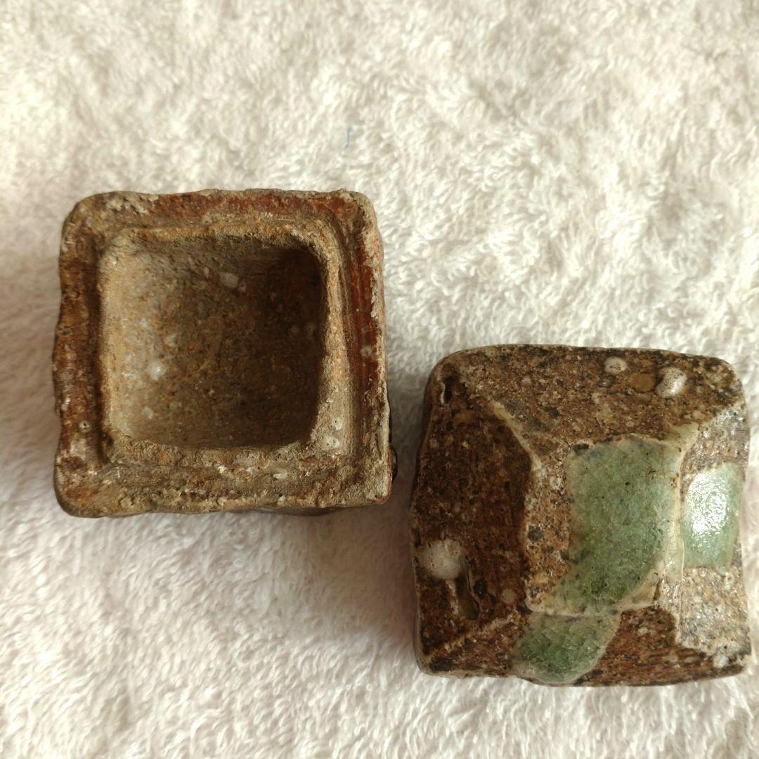 茶道具　香合　辻堂　しがらき焼　時代　共箱