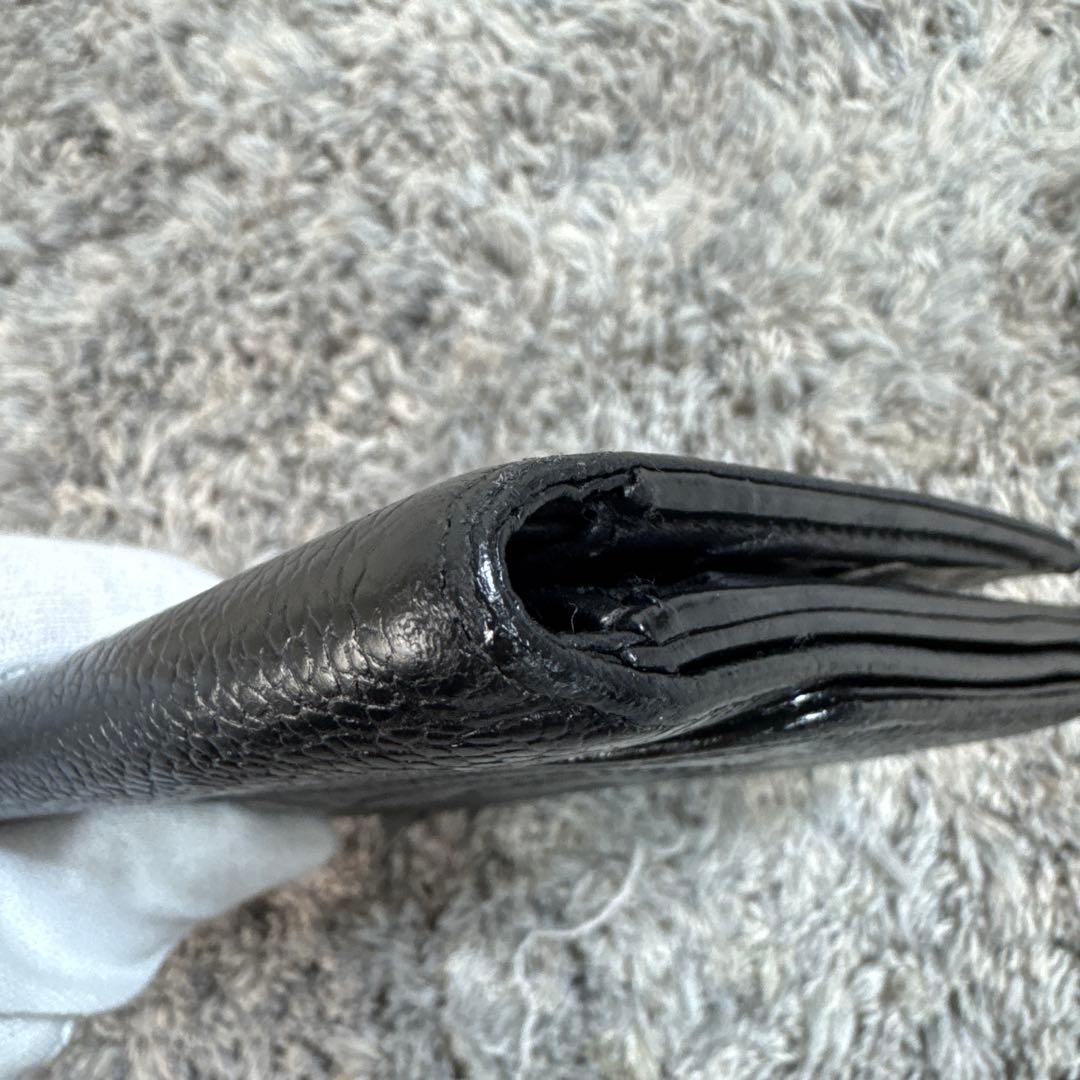 CHANEL シャネル 折り財布 Wホック ココマーク キャビアスキン