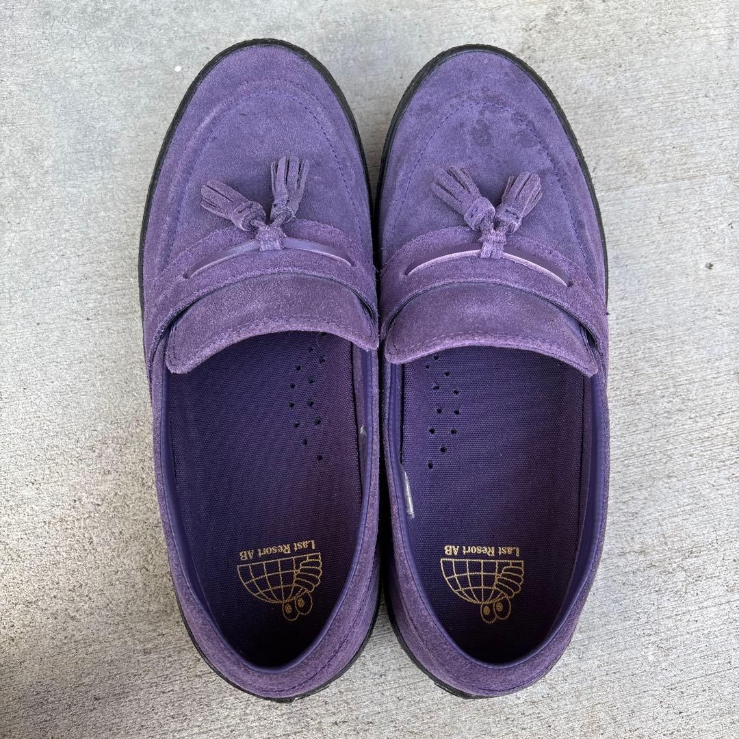 Last Resort AB 紫色 タッセル付きモカシン　27cm