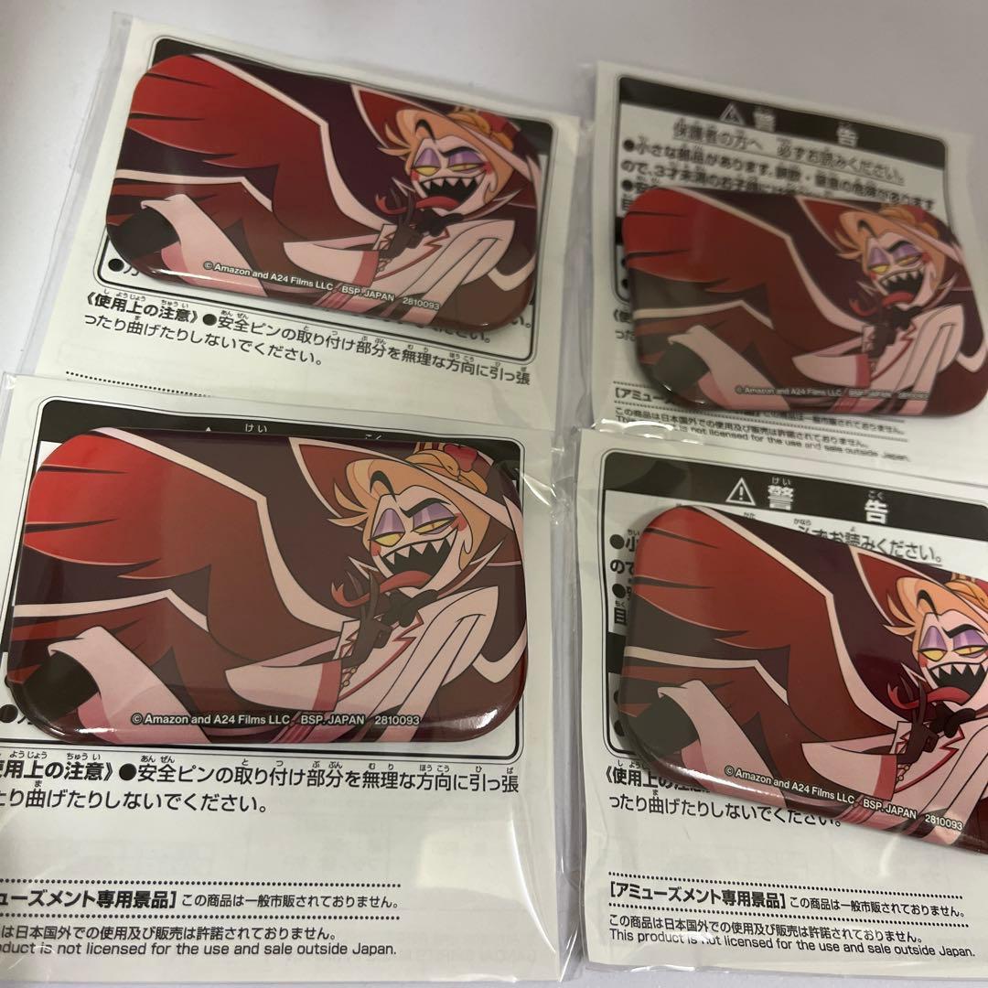 ハズビン・ホテルへようこそ スクエア缶バッジ　◾︎ルシファー４個セット♫