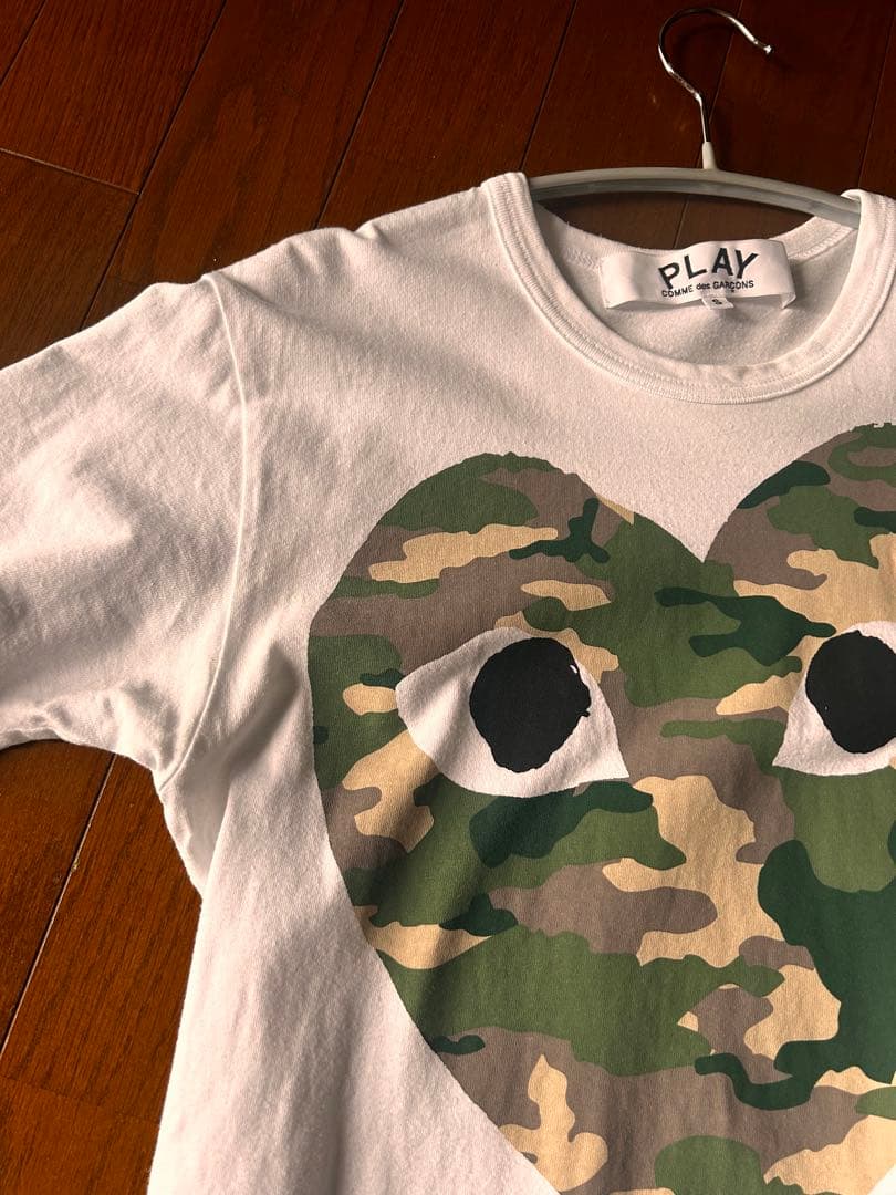 PLAY COMME des GARÇONS カモフラージュハートTシャツ S