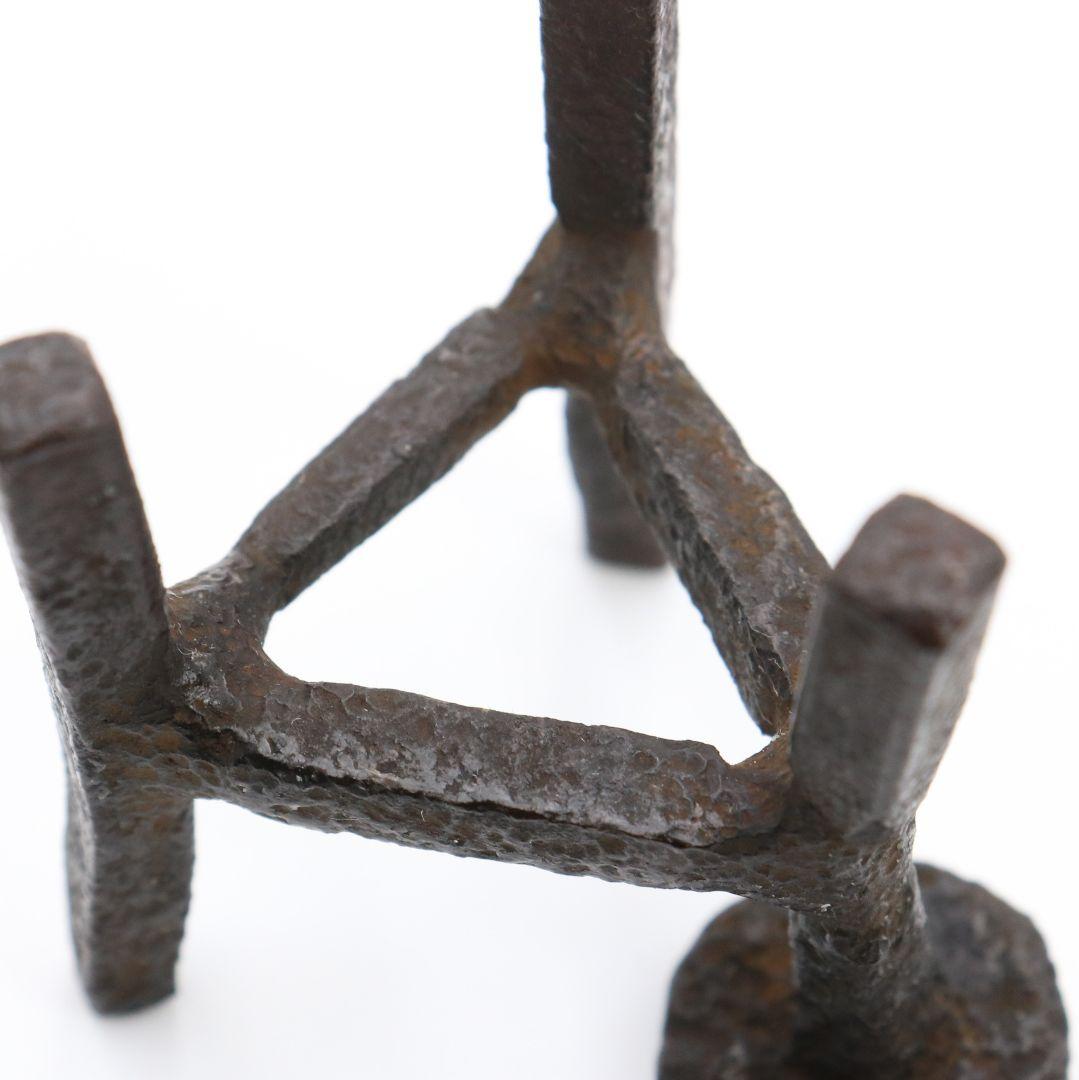 高木次郎兵衛/上野光照 黄檗山古釘蓋置 共箱 茶道具　C133　1F20