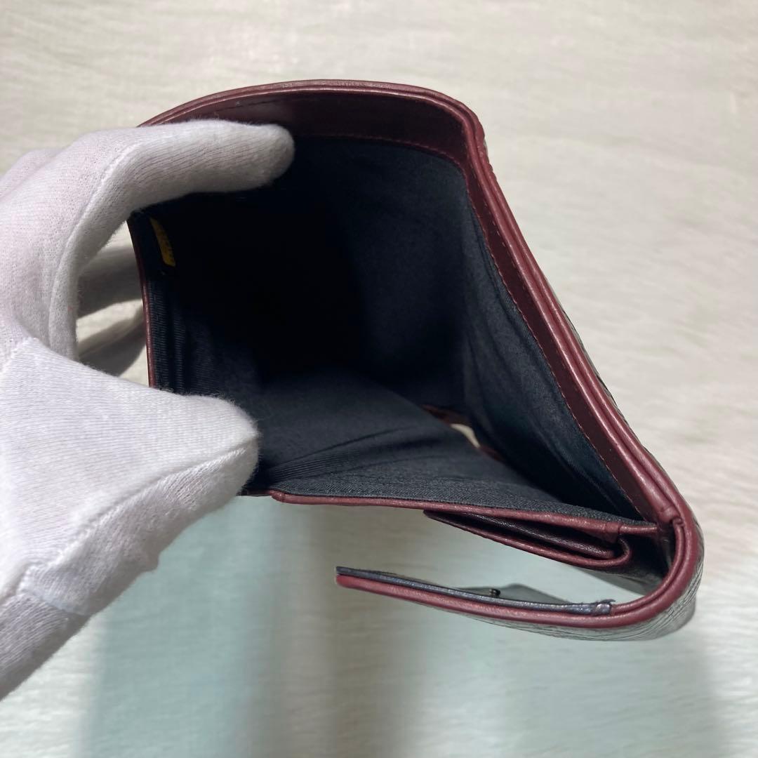 CHANEL シャネル　長財布　ロング　三つ折り　ビコローレ　バイカラー　黒