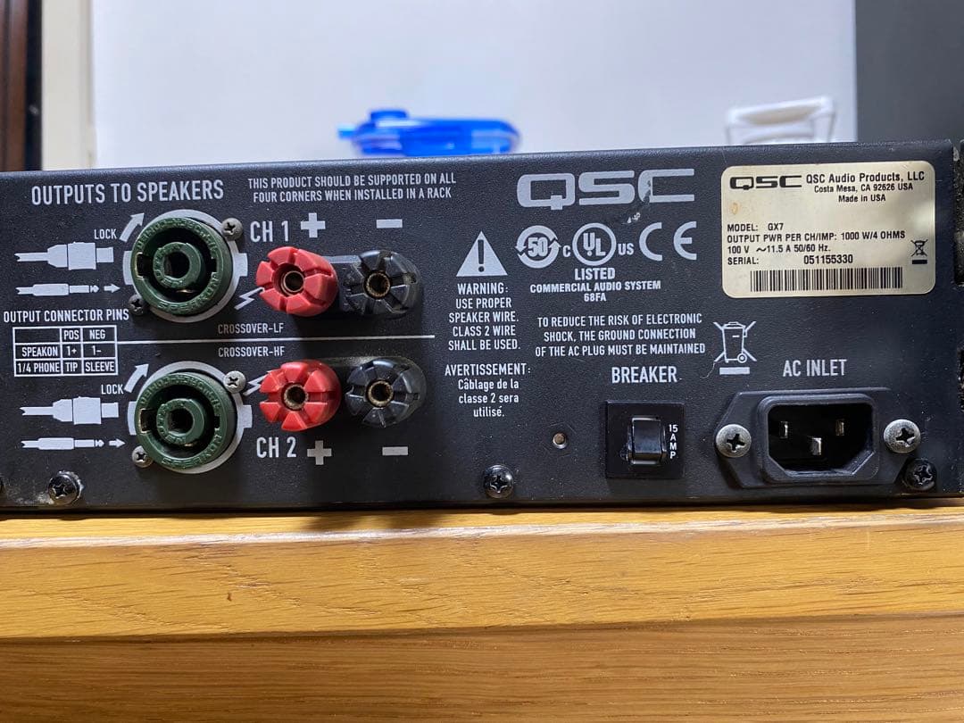 QSC GX7 MADE IN USA 1000W/4ohmパワーアンプ