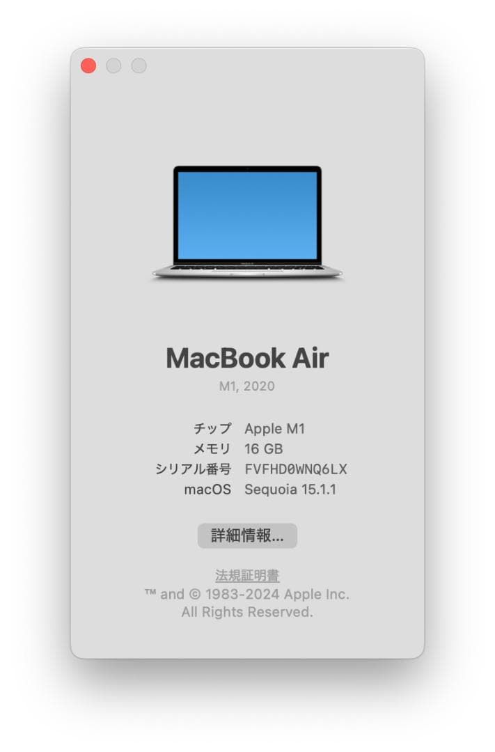 【上位CTO】MacBook Air M1 8C8G 16G 1TB USその他